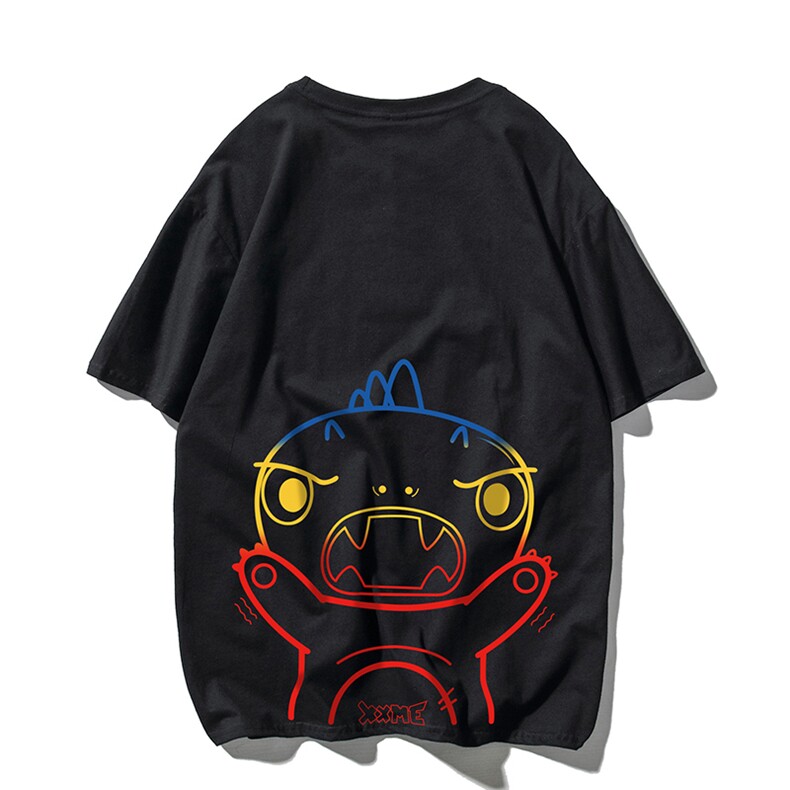 T恤潮流圆领男港风印花2024新款白底平铺时尚DS-B299-ZY1213P25,男装T恤,电商A061-1