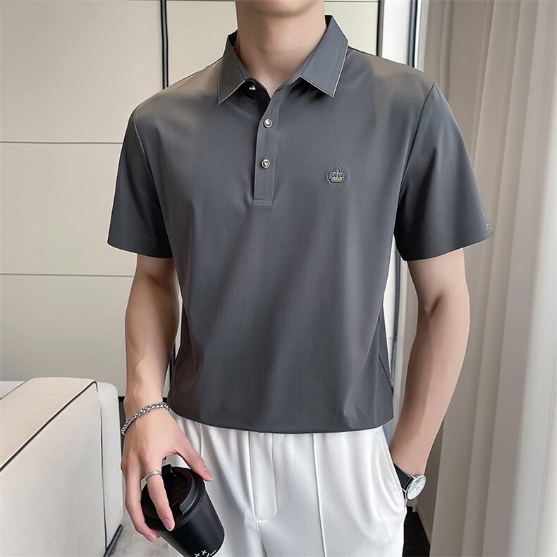 POLO衫男士夏季薄款翻领短袖t恤韩版潮流宽松休闲半袖保罗衫上衣,男装T恤,电商B212（原钱塘6029）