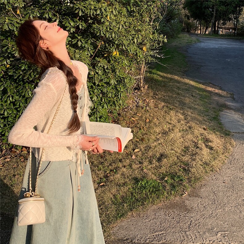 牛仔连衣裙套装女2025夏季新款法式复古开衫上衣显瘦吊带裙两件套,女装连衣裙,2C218