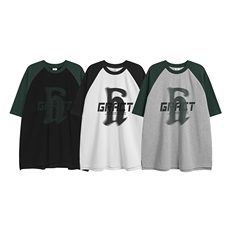 白底23新款夏季百搭时尚潮流宽松重磅圆领短袖T恤DT365P45控68，男装T恤，电商A247-1