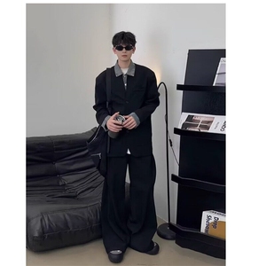 【有货】DJK288-特P88假两件西装外套男生品质拼接复古时尚上衣潮图片