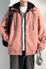 美式复古假两件皮衣夹克男春季潮牌宽松休闲外套A406JK6002P90，男装夹克，星座309（原A406）