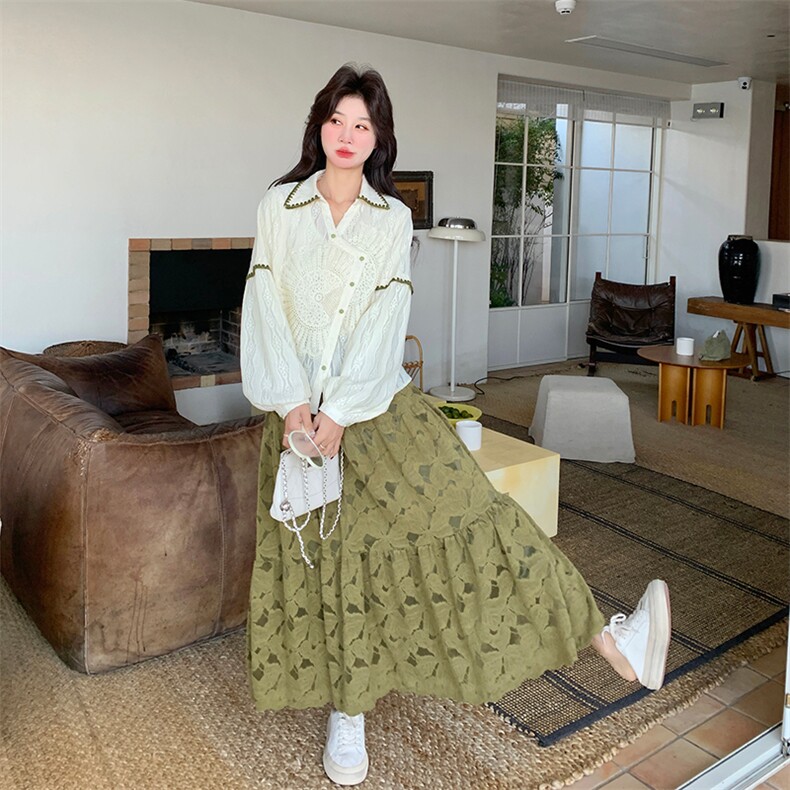 新款 衬衫+半裙两件套 2C007-2611-P195-K318图片