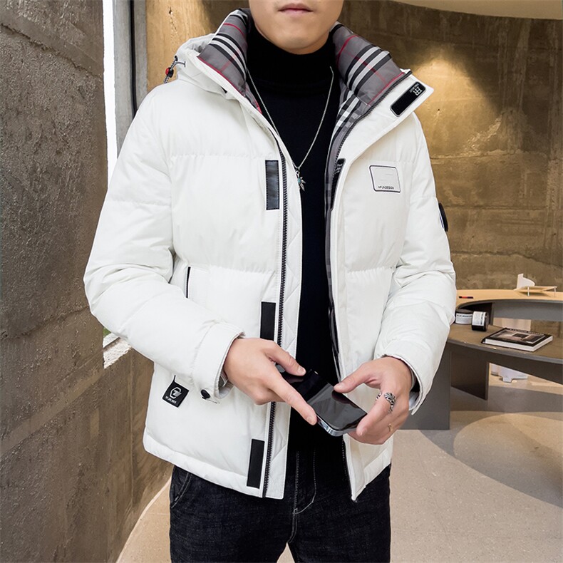 棉衣男中年冬季新款加绒加厚棉服爸爸冬装男士商务休闲连帽外套图片