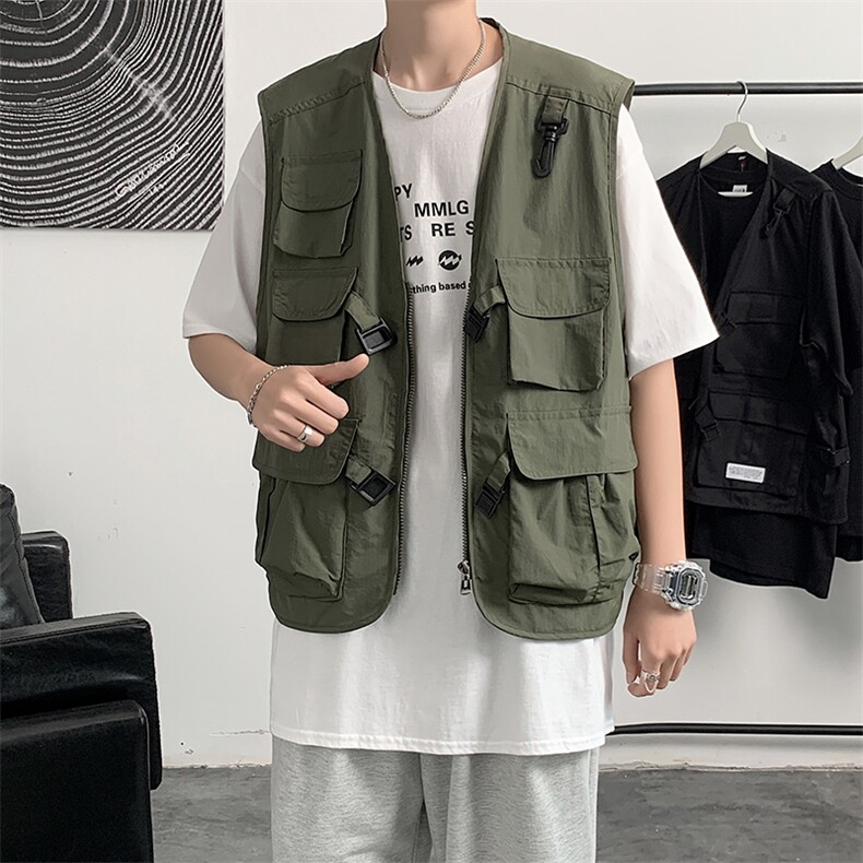 马甲男港风新款上衣韩版宽松工装潮流外套大码休闲夹克W782-P40,男装背心/马甲,星座512-3