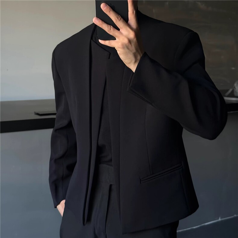 高级感痞帅西服男上衣春秋休闲西装外套韩版潮流轻熟风单西服，男装西服套装，星座601-1