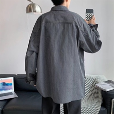长袖撞色衬衫男港风潮流C023P38，男装衬衫，星座1116-2