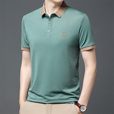 新款韩版短袖T恤男翻领休闲男装品端舒适简约polo衫上衣，男装Polo衫，钱塘6003（原4033）