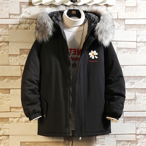 MM48059-P130 冬季大毛领衣男士大码加厚袄男服 砖墙图片