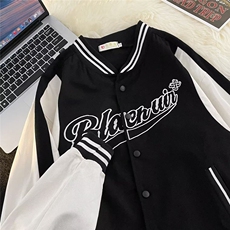 棒球服男春秋季新款宽松夹克港风潮流撞色飞行员外套EE003-P32，男装夹克，星座911-3