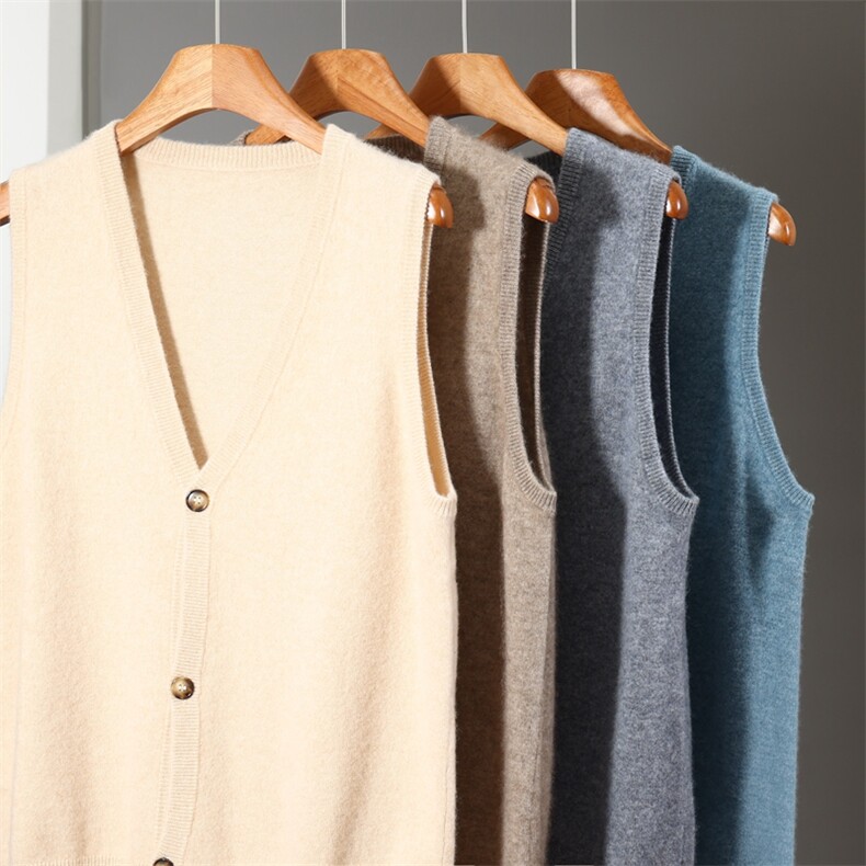 2025舒适百搭简约秋冬新款男士v领马甲羊绒衫，男装羊绒套衫，蒙亿羊绒