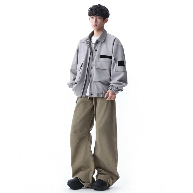 春款现货复古休闲工装夹克男士翻领宽松外套JK02656-P78,男装夹克,星座308B-2
