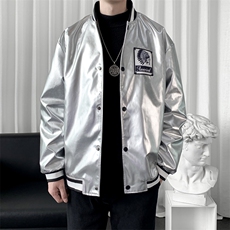 品质货秋装夹克男亮面棒球服男女夜店外套男JK1702款P95爆景C，男装夹克，星座401
