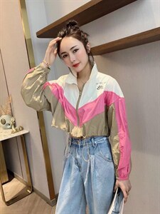 新款撞色时尚休闲短款防晒服图片