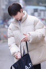 冬季新款棉服青少年加厚简约纯色百搭短款外套男D2200-TP35不，男装棉衣，电商A102