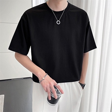 轻熟风~商场品质高克重夏季基础圆领短袖T恤T001/P35，男装T恤，电商B331