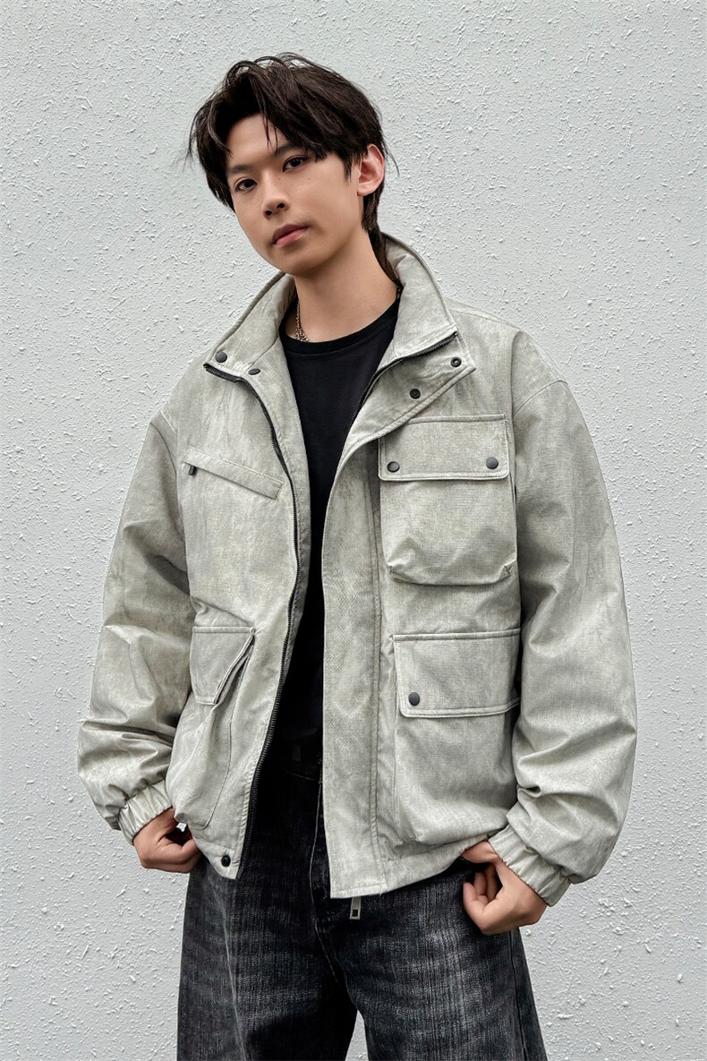 美式新款冬多口袋户外机能休闲棉衣外套A436-W995-P95138,男装棉衣,电商A436