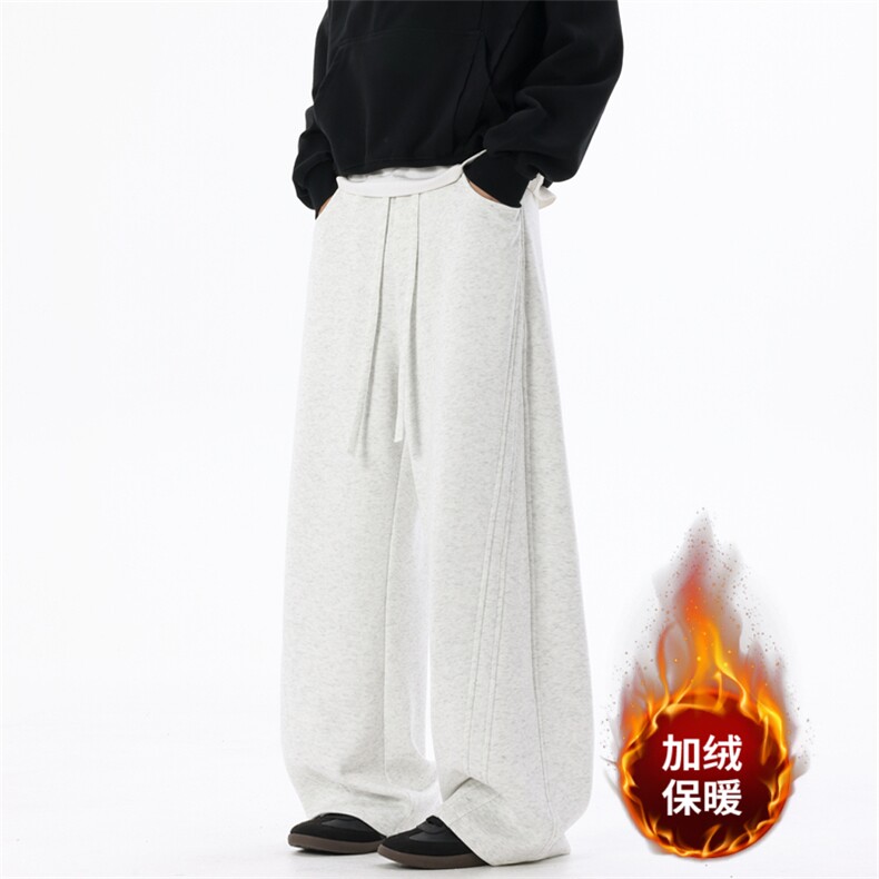 秋冬加绒休闲裤男宽松直筒裤弯刀裤K277-P45加绒P55控78加绒控88，男装卫衣，星座209-2