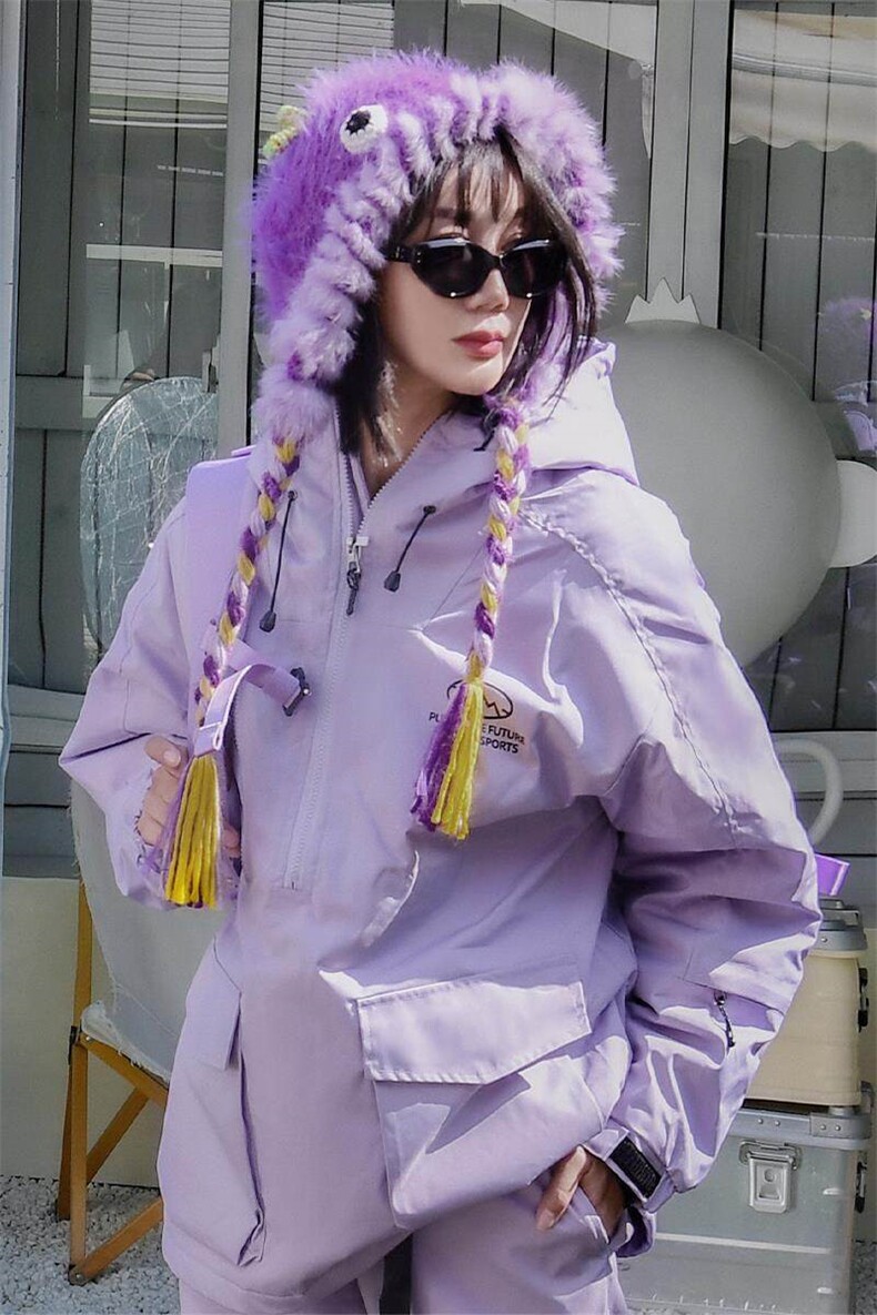 连帽防水大口袋中性保暖户外男女滑雪服加棉加厚棉服外套M33-P145,男装棉衣,电商A001