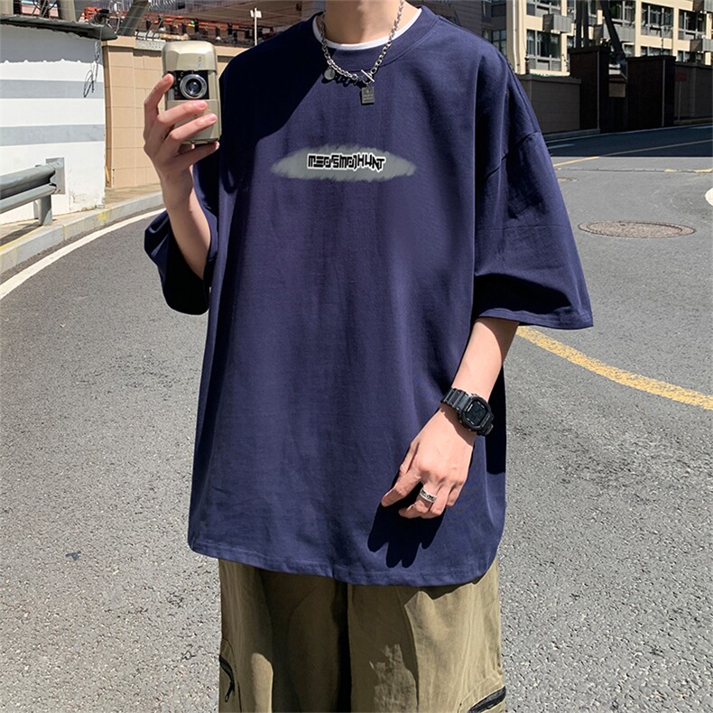量大优供视频220克美式短袖t恤T3195得物直播有280克品质,男装T恤,电商A486