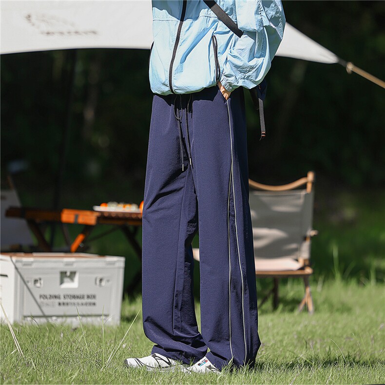 山系防泼水防风软料登山冲锋裤男春秋直筒阔腿运动休闲裤KZ067P50,男装休闲裤,电商B312