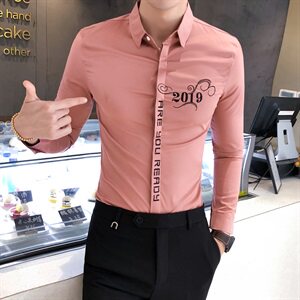 19秋款男青年英伦风衬衫韩版商务男士长袖百搭衬衣102A-BF03图片