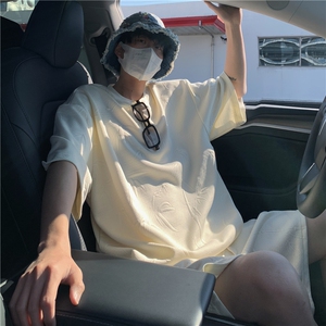 夏装短袖T恤短裤情侣套装宽松竹子提花休闲运动套装 TZ866-特P50图片