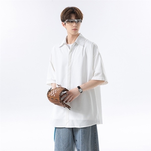 透气冰丝短袖衬衫男夏季薄款高级感休闲衬衣外套DC2241-特价P26图片