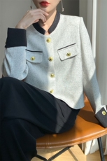优雅气质小香风外套女秋冬季新款韩版宽松显瘦百搭短款上衣，女装短外套，佳绒高端店