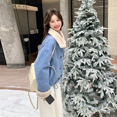 数据好主推蓝色加厚兔毛内胆工装派克服2C2369008P215K318，女装派克服，2C236
