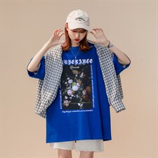 中性风夏季新款潮流简约情侣宽松百搭ins短袖T恤T1049P25控38，男装T恤，A247A