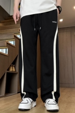 秋季新款阔腿休闲裤男潮流宽松直筒裤拼色卫裤J158-P43，男装休闲裤，星座310B-3