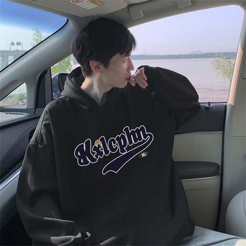 抖音得物供货可提供视频秋冬重磅美式宽松连帽卫衣WKD18,男装卫衣,电商A486