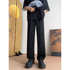 8XL-M特大码肌理感冰丝薄款休闲裤长裤男宽松百搭情侣裤K967P45，男装休闲裤，电商D206-1