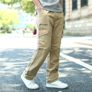 秋装多口袋工装裤宽松休闲长裤加肥加大码S-7XL 1603图片