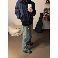 【有货】cleanfit藏青短款外套男美式高街飞行员夹克P15CC-特P55，男装夹克，星座1007（原301D）