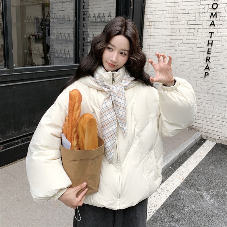 【已出货】双面穿短款90白鹅绒羽绒服帽子可拆卸2527-P380-K495,女装羽绒服,2C127