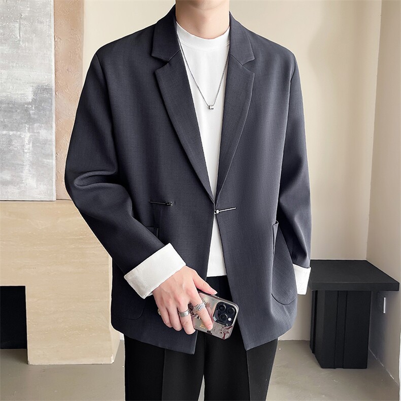 轻熟风~2025秋季微阔休闲西装外套K611/P105，男装西服套装，电商B331