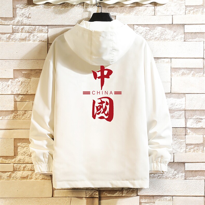 JK65198-P45连帽夹克男大码胖子棒球服上衣外套砖墙挂拍,男装夹克,电商A040A