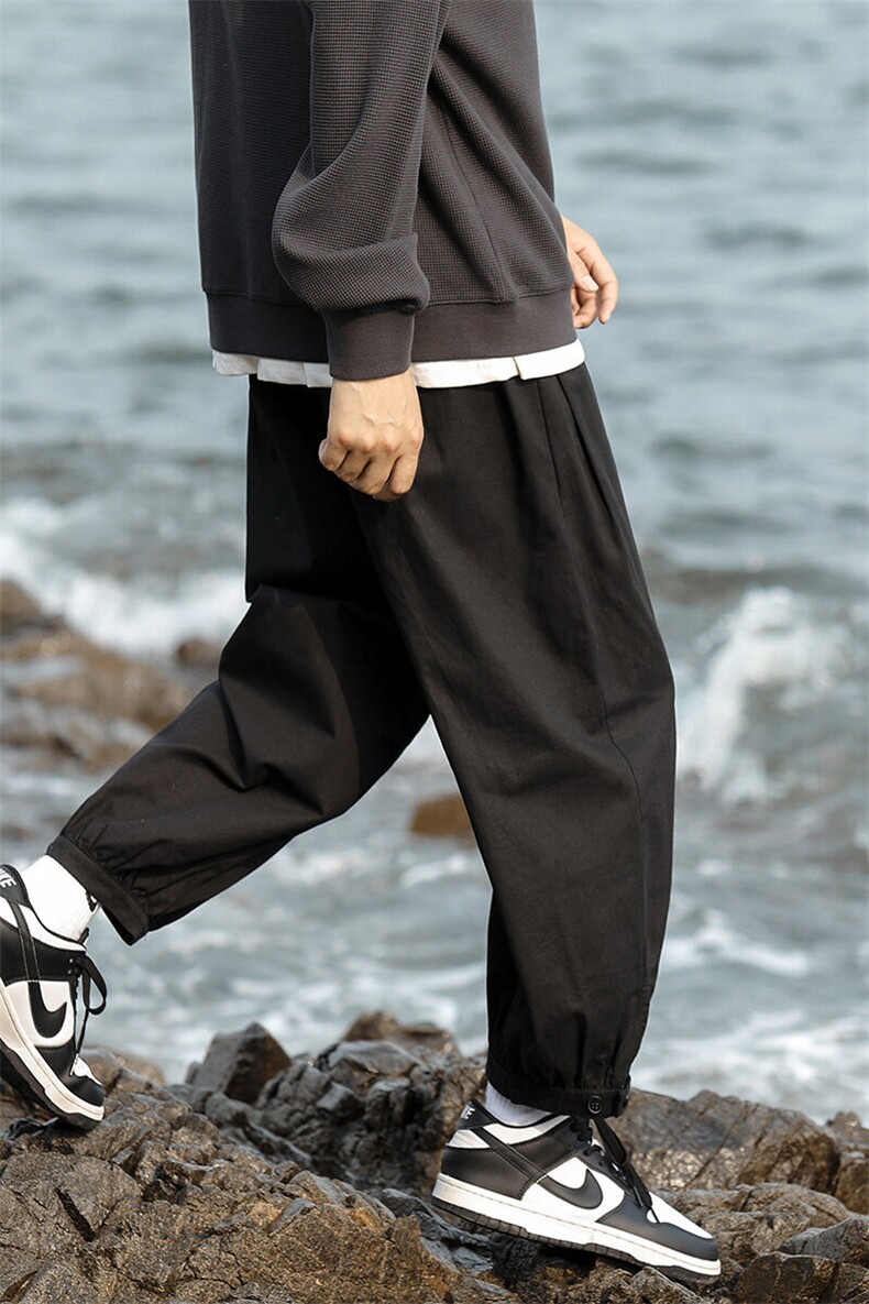 秋季新款2025二开日系男裤子复古潮流宽松休闲裤-A651TP45控68,男装休闲裤,电商B241