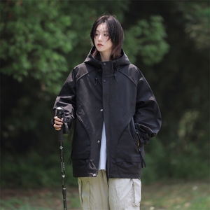 新款中性风连帽个性冲锋衣宽松二开夹克男DSA157B-J217-P85图片