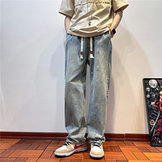 k1078-p45-控68现货宽松拉链cleanfit牛仔裤马丁靴黑暗，男装牛仔裤，星座116