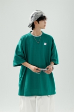 8XL-M重磅！特大码T潮牌上衣男中性华夫格短袖T恤DX304P25控39，男装T恤，电商D206-1