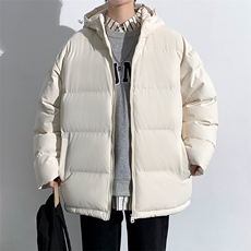 冬上新青少年加棉加厚棉服潮纯色宽松连帽棉衣外套男女9979-P80，男装棉衣，电商A441-1