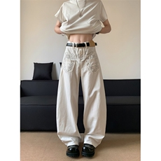 XZ-221-5/K5014/P49美式复古解构错位口袋弯刀个性反穿刺绣牛仔裤，男装牛仔裤，星座221-5