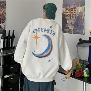 22秋 新款港风休闲oversize宽松情侣套头卫衣 B266-Y608-P50图片