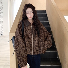 【新品有货】美式复古豹纹外套2C213-908-P160-K238，女装短外套，2C213