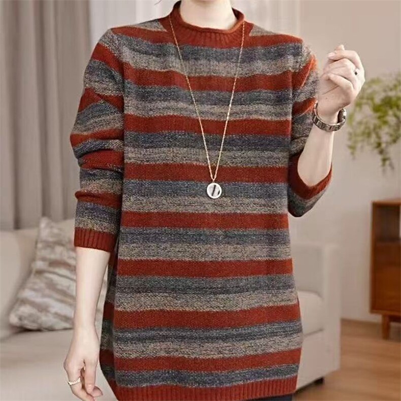 针织衫女春秋冬宽松薄款显瘦软糯低领毛衣打底衫内搭，女装针织衫/毛衣，萱芳婷羊绒