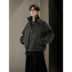 J530-P79 日系棒球服外套男春秋季日系复古休闲工装宽松上衣图片