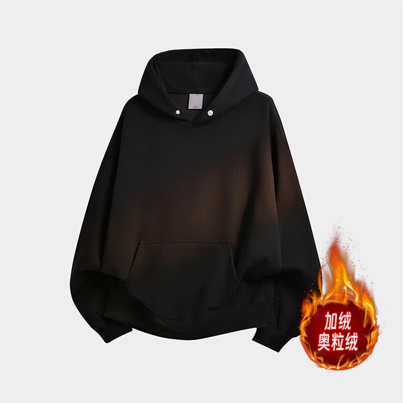连帽重磅500克结构板卫衣撞色加绒奥粒绒外套潮 RH5323JR-P57图片